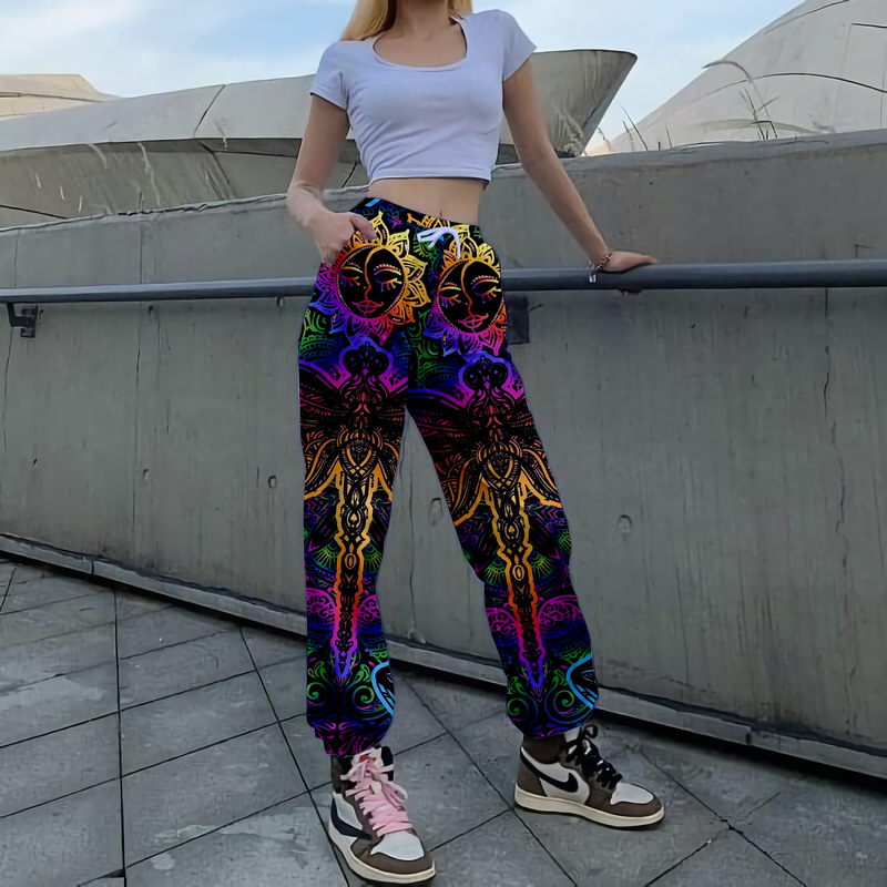 Cross-Border Wholesale New Products 3D Printing European and American Trendy Casual Long Leggings DIY Digital Foreign Trade Wholesale