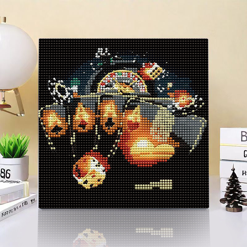 Dibujo adhesivo de diamantes de dibujos animados con marco de fotos Diamante de punto hecho a mano para niños fabricante de pintura de diamantes de bricolaje Kulomic Mario