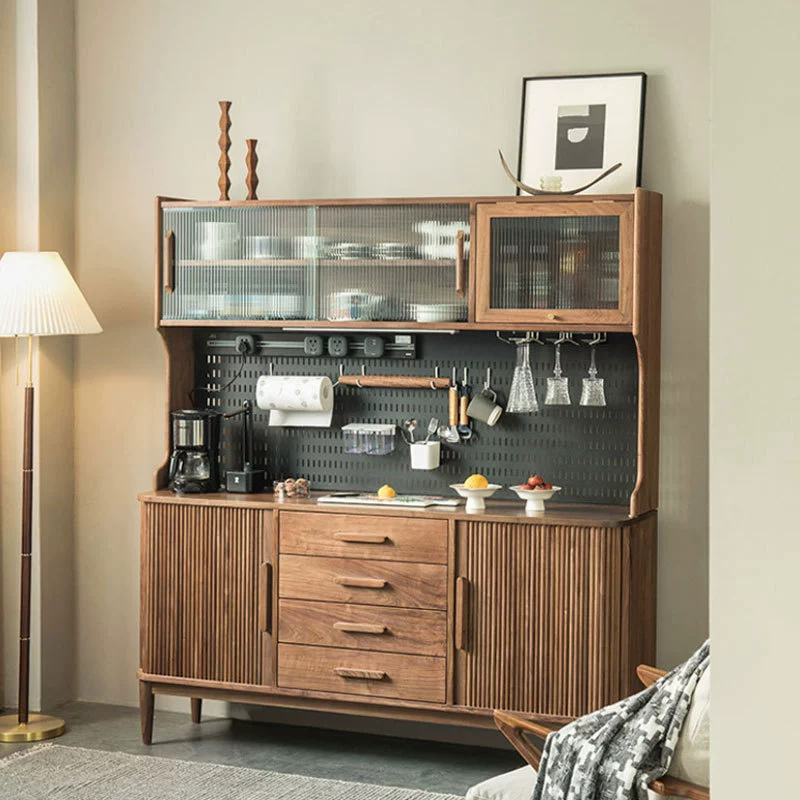 Северная Америка Черный орех Все Массив дерева Буфет Вишневый бревно Гостиная Чайный шкаф Столовая Шкаф для хранения Шкафчик
