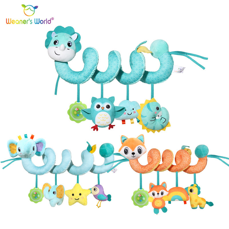 Weaners world cama para bebés colgante educación temprana para recién nacidos, juguetes de agarre de confort, suspensión de cama de cochecito de 0 años