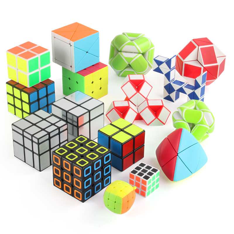Panxin Cubo de Rubik de forma especial Serie de regla mágica caja de regalo traje espejo de segundo y tercer orden Variedad del cubo de Rubik regla mágica serpiente mágica pequeño cubo de Rubik