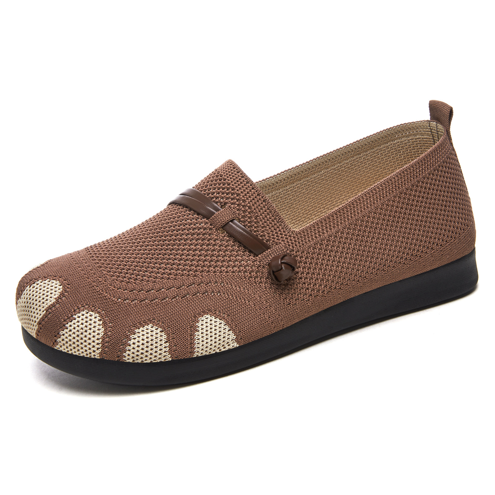 Zapatos planos de verano 2026 de nuevo estilo para mujer, estilo casual para señora mayor, sin cordones, de suela blanda, tipo mamá, para dropshipping en Temu image 6