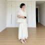 夏季法式加大码泡泡袖连衣裙