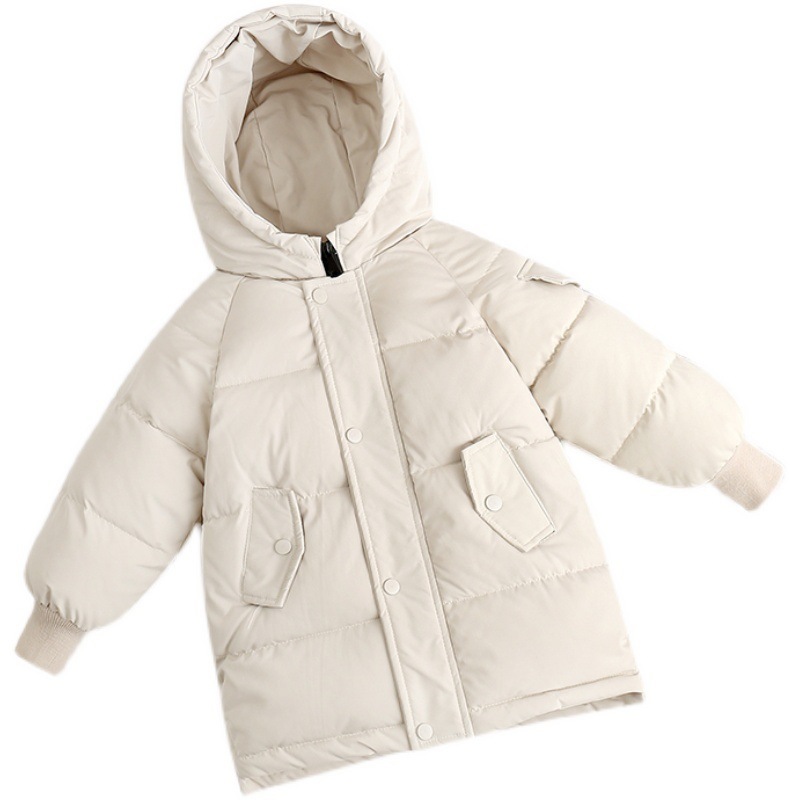 Ropa infantil Abrigo acolchado de algodón para niños abrigo de invierno de longitud media para niños y niñas