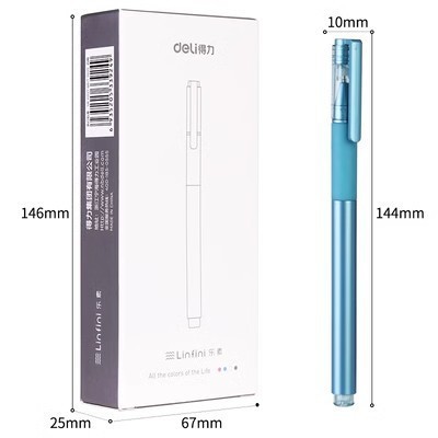 A08 bolígrafo de aguja completo con tapa de extracción, bolígrafo de firma a base de agua fresco, negro, 0.5mm para estudiantes de oficina