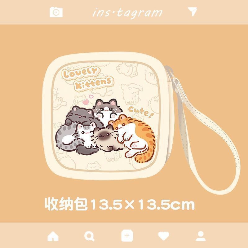 姨妈巾收纳包小巧便携大容量学生可爱女生生理期卫生棉月事包卡通|undefined