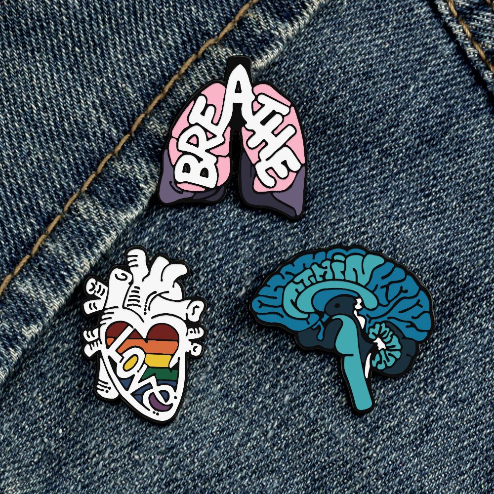 Cartoon creative physiological brooch