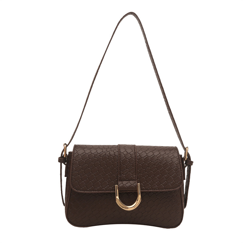 Bolsa de brazo de mujer trenzada retro 2025 primavera nueva bolsa de brazo en el temperamento bolso pequeño bolso cuadrado bolso mujer