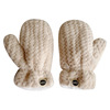 Wavy velvet gloves with letters, universal warm set, winter keep warm bag, Korean style, 2023