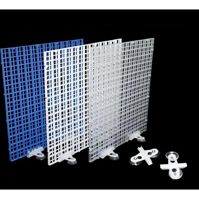 鱼缸底滤板隔离透明网格吸盘龟缸分隔板可拼接裁剪隔离网一件代发|ms