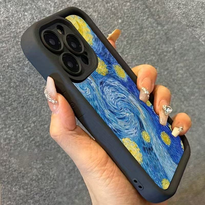 Vórtice azul personalizado para iPhone 16pro funda para teléfono móvil Apple 15 anti-caída 14/13promax nuevo 12