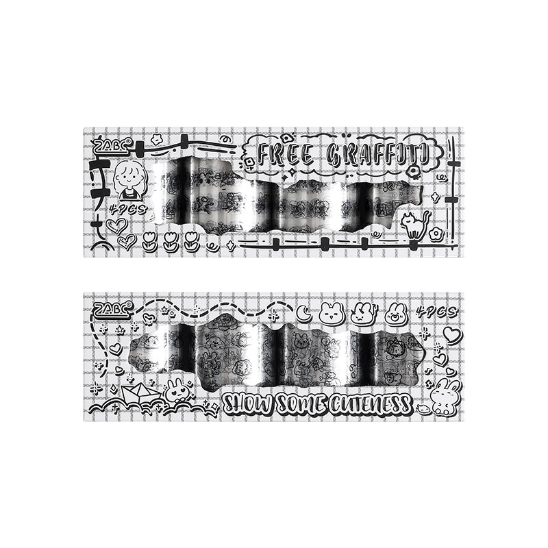 Vida minimalista transparente impermeable pet cinta adhesiva caja diy diario diario pegatinas de animales transfronterizos pequeños pegatinas de expresión