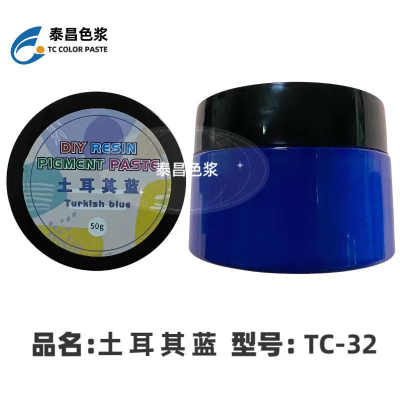 TC-32 글루 컬러 페이스트 터키 블루, 오픈 병 50g
