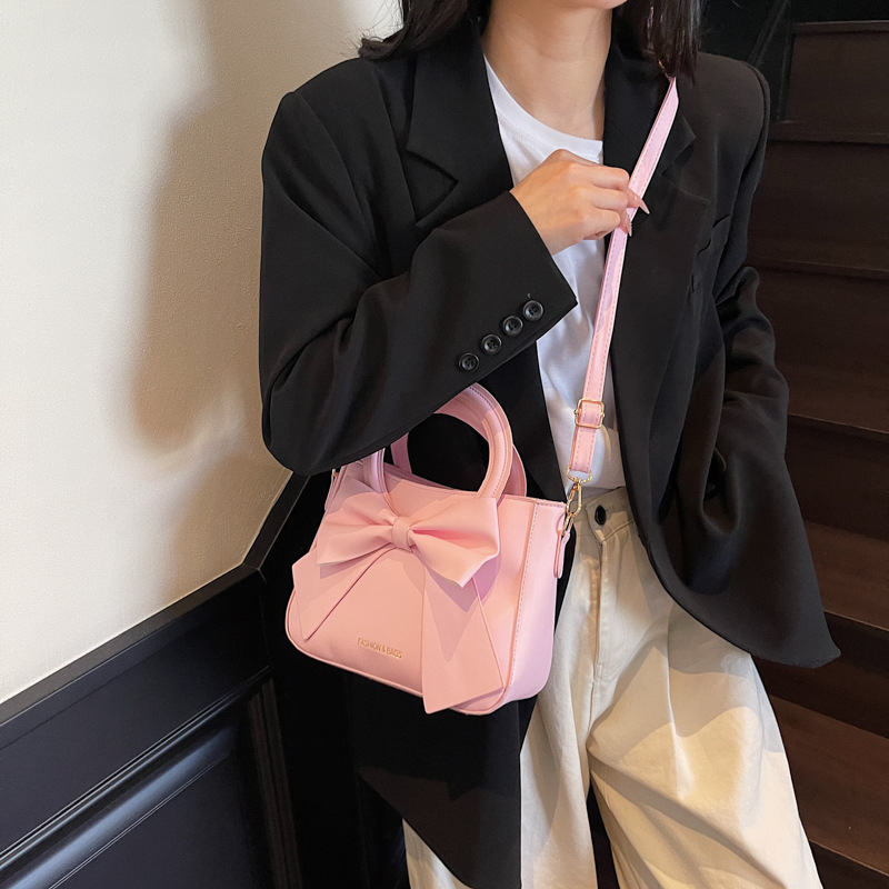 ファッショナブルで多用途な蝶結び、美しい無地、軽い高級感、高価値のレディースハンドバッグ、ショルダークロスボディバッグ|undefined