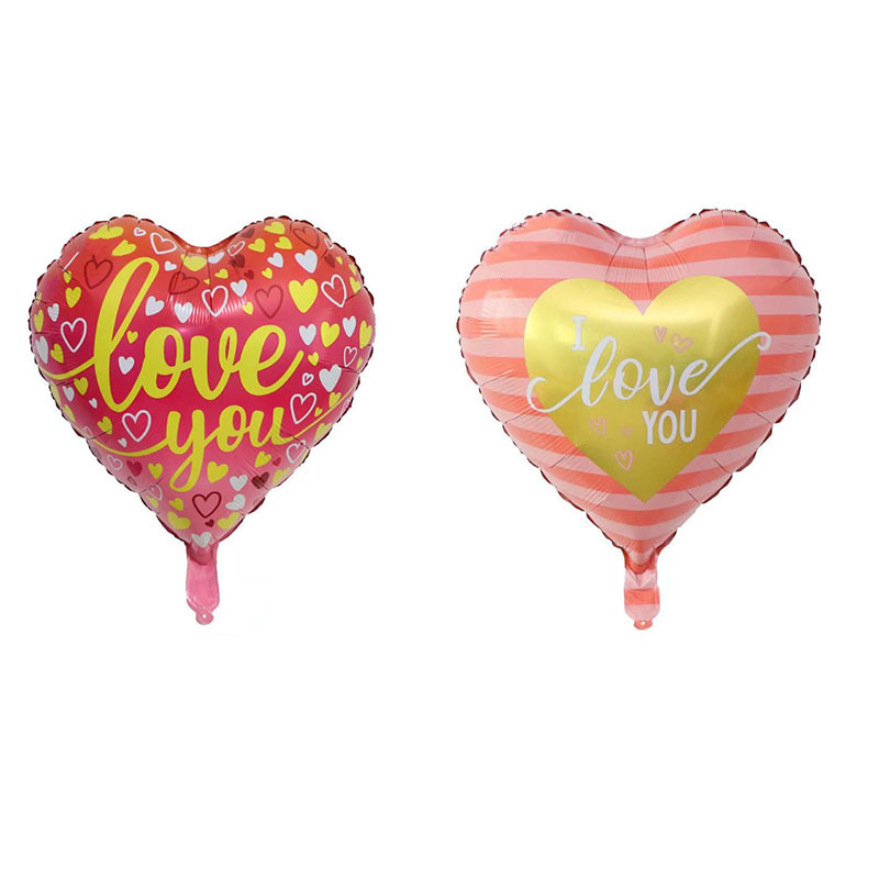 新款18寸情人节爱心铝膜气球婚庆爱情告白场景布置心形氦气球批发详情5