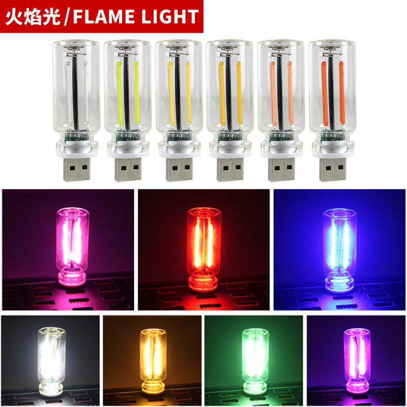 USB Night Light Cross-Border New Car Bottle Light Touch Glass Bottle Bedside Car Retro Bottle Led Atmosphere Light