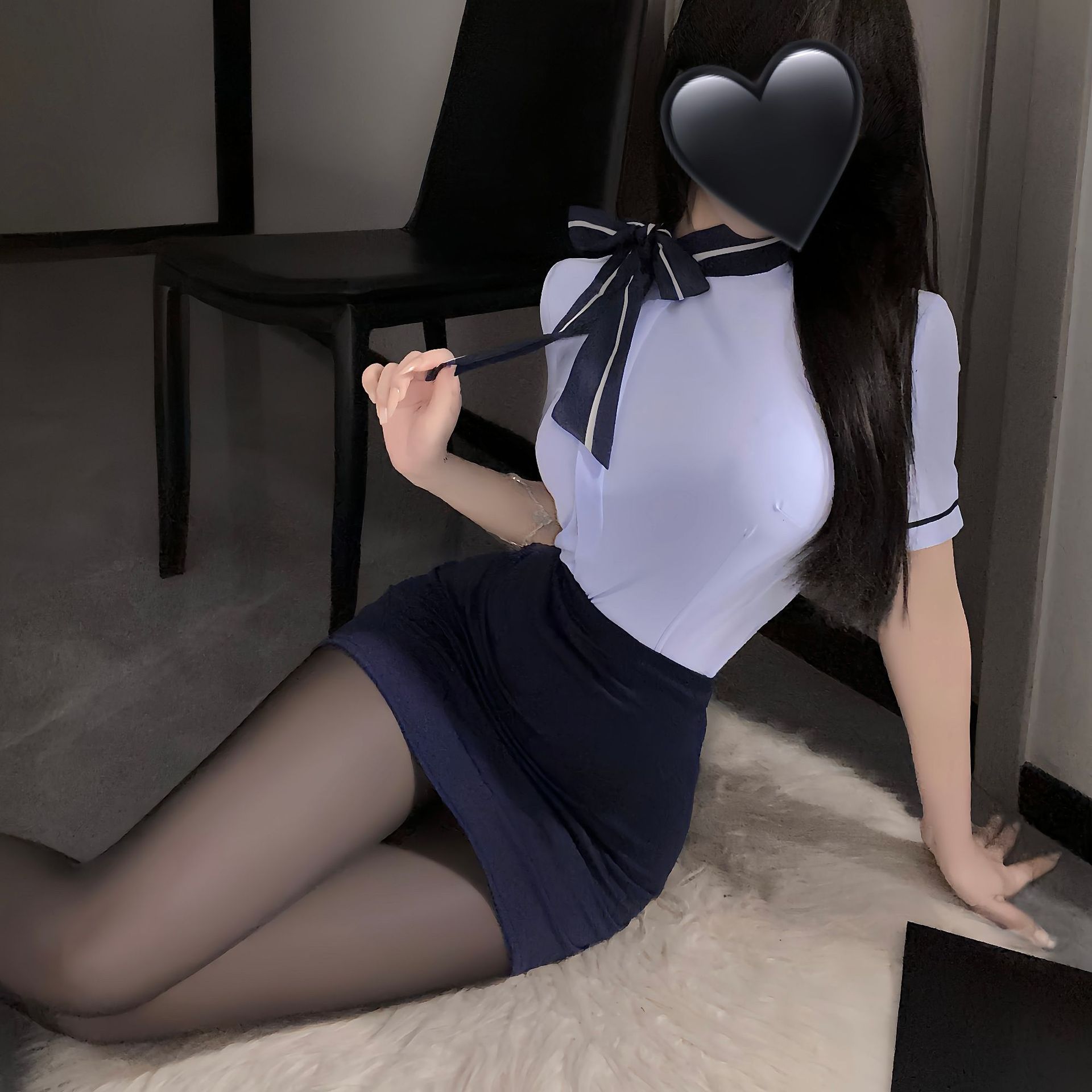 Stewardess Uniform Wear Hip-Hugging Skirt Elastic Slimming Bottoming Sexy Professional Female Role Play Dropshipping