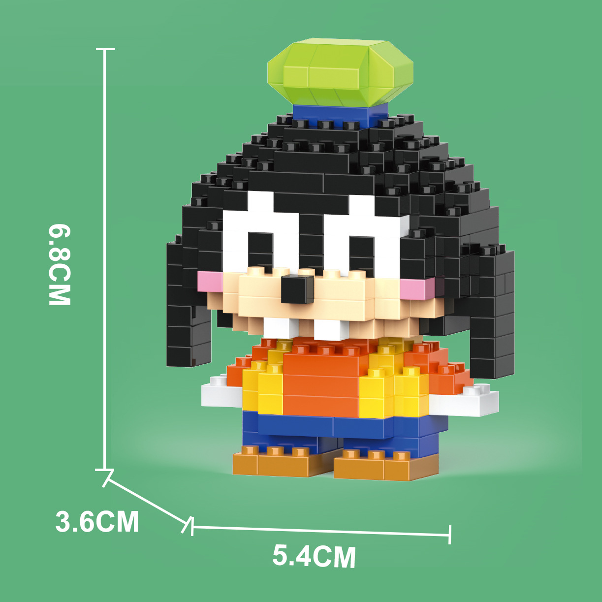 Compatible con LEGO gigante Panda flor azul lindo muñeca de dibujos animados montado bloques construcción juguete para niños puesto caja ciega al por mayor