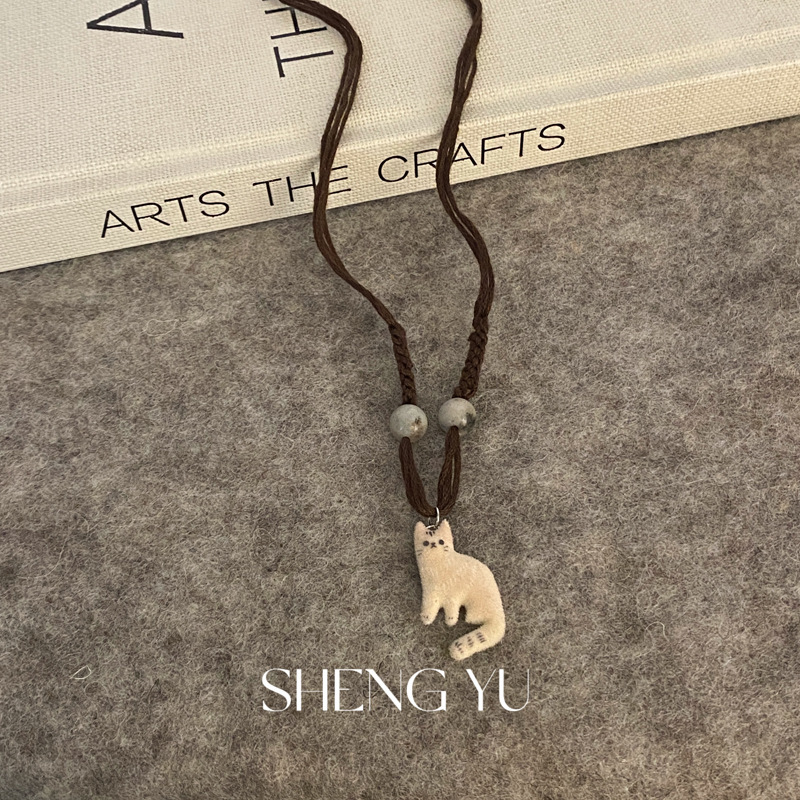 Little Red Riding Book Same Style Cat Necklace Childish Girly Heart Fashion Retro Simple Elegant Sweet Beauty Collarbone Chain Accessories Little Red Riding Book Same Style Cat Necklace Childish Girly Heart Fashion Retro Simple Elegant Sweet Beauty Collarbone Chain Accessories