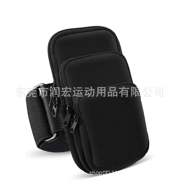 Cross-Border Exclusive Supply: Waterproof Large-Capacity Phone Arm Bag, Sports Running Wrist Bag, Waterproof Arm Phone Bag with Three Pockets