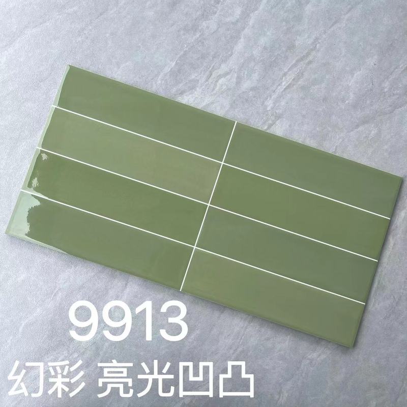 カラフルな格子明るい壁タイル 300X600 キッチンレストランバスルームエンジニアリングタイルマカロン凹凸壁タイル|undefined