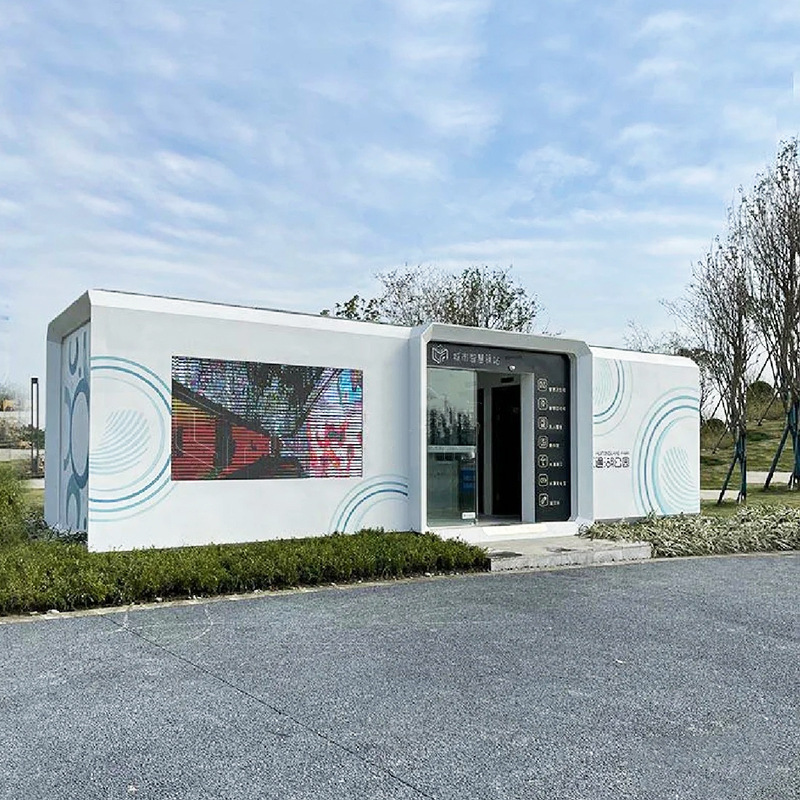 Sentido de la tecnología 5G Estación de conveniencia inteligente innovación cultural viaje conveniente inteligente de carga minorista multifuncional Estación Casa
