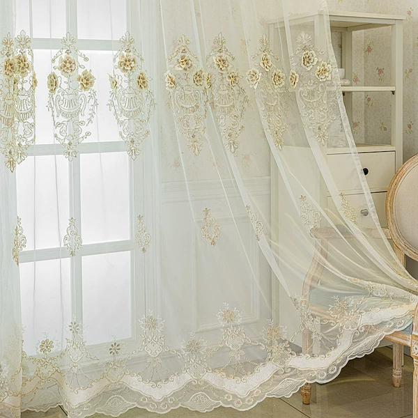 Single layer: relief embroidery gauze