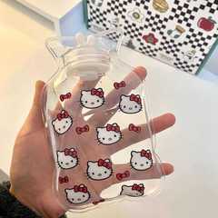 かわいいハローキティが手を温めている学生の親友アニメ注水湯たんぽ携帯透明湯たんぽ