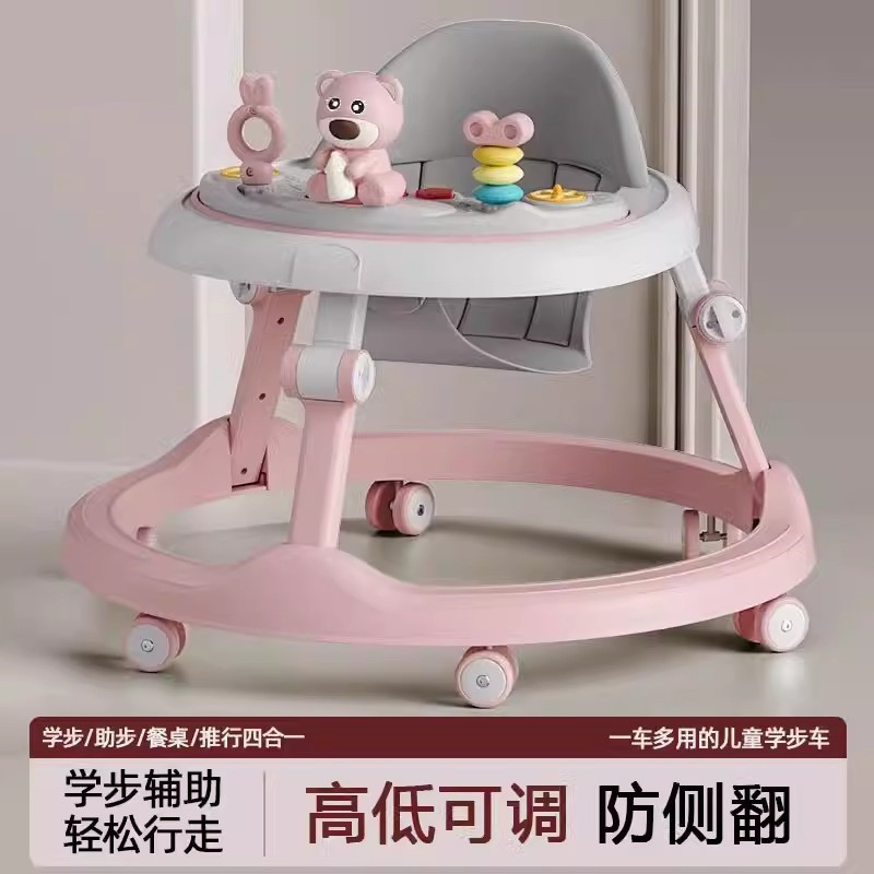 Baby Walker with Anti-O-Legs and Anti-Rollover for 6-18 Months Old Baby. Music Can Sit and Push to Help Learn to Drive