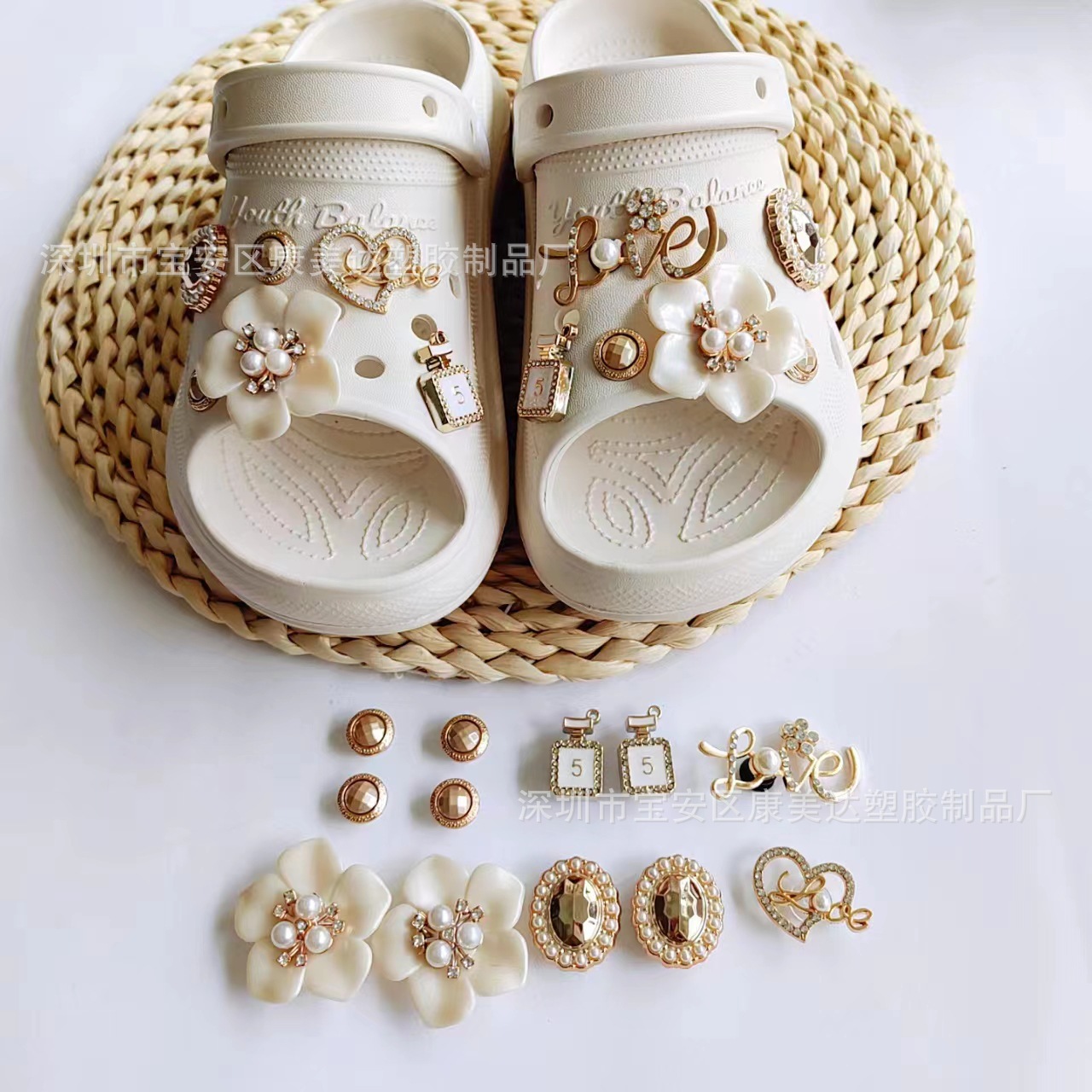 K14-Little Xiangfeng 매화 진주 풀 다이아몬드 사랑 사랑 (신발 제외)