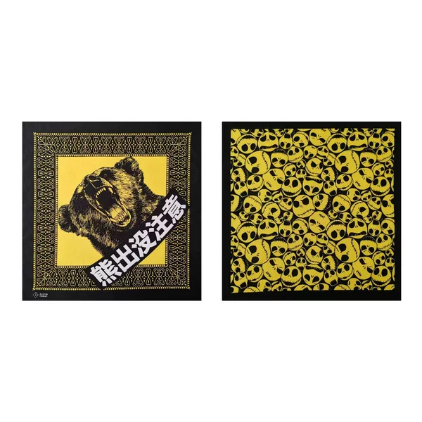Factory direct delivery 55X55cm Bearbrick skull horror hip-hop street dance cycling decorative headscarf face mask