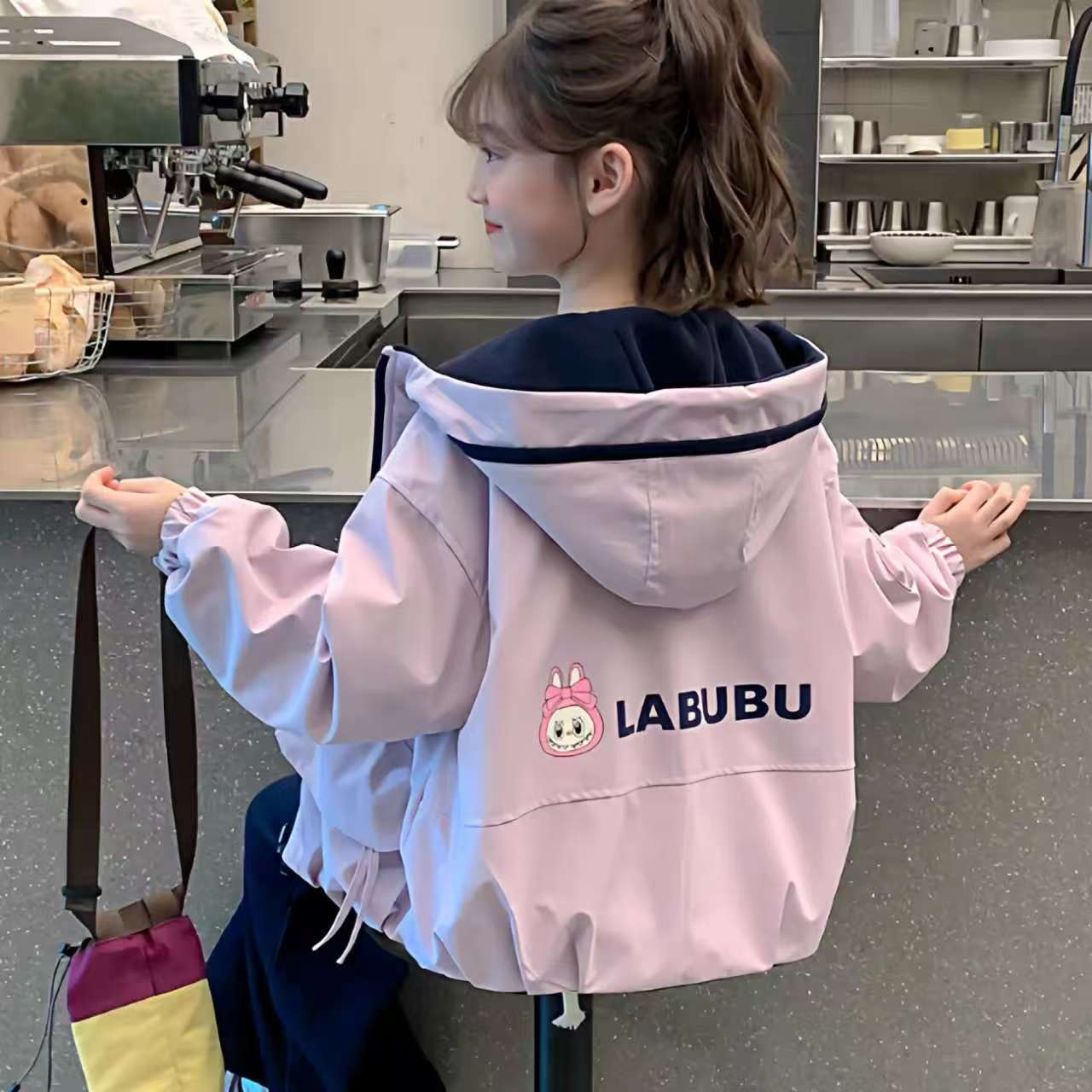 女童秋冬装外套2025新款洋气儿童装冬季加厚中大童双面穿上衣