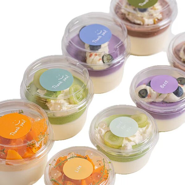 Disposable pudding cup with lid jelly dessert packaging box Internet…