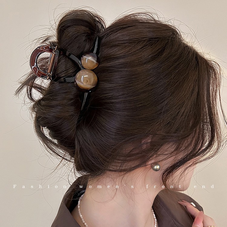 여성용 뒷머리 머리핀 2025 새로운 하이 엔드 라이트 럭셔리 스타일 헤어 클립 절묘한 하이 엔드 클립 머리 장식 상어 클립