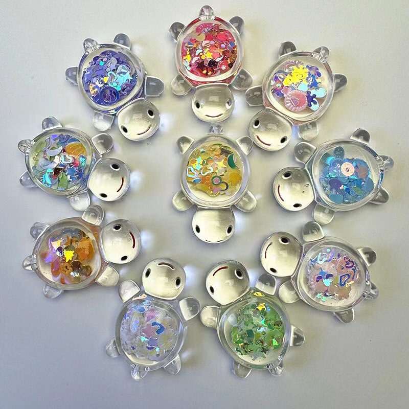 Transparent Flowing Sand Little Turtle Keychain Crystal Shiny Cartoon Pendant School Bag Mobile Phone Accessory Acrylic Model Transparent Flowing Sand Little Turtle Keychain Crystal Shiny Cartoon Pendant School Bag Mobile Phone Accessory Acrylic Model