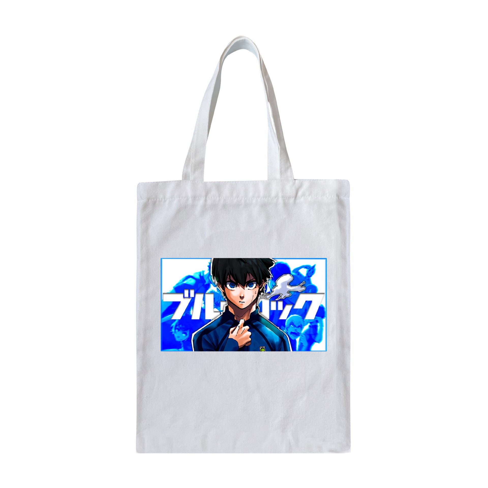 Comercio exterior venta caliente azul prisión Blue Lock impreso bolso de lona bandolera estudiante moda bolso