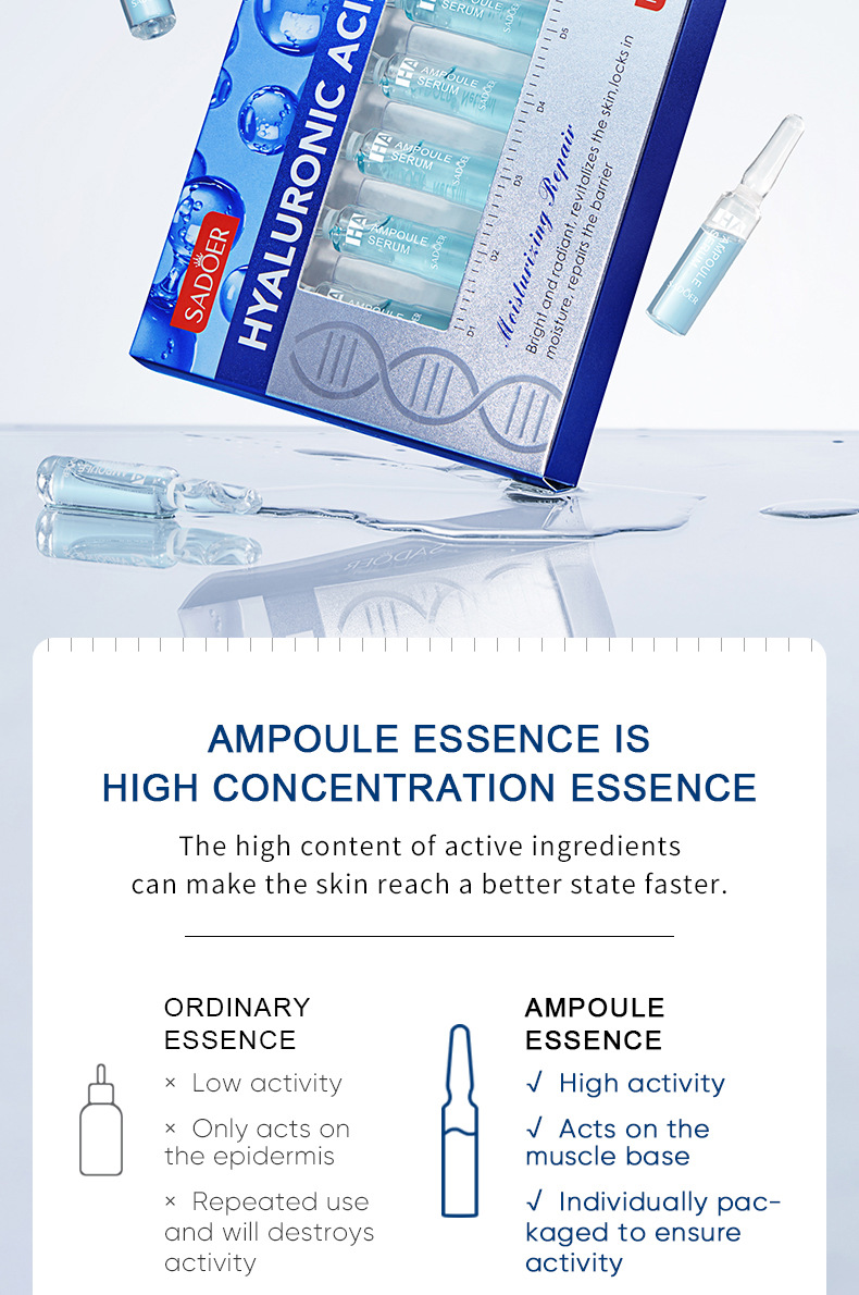 SADOER hyaluronic acid moisturizing ampoule essence cross-border export factory direct sales