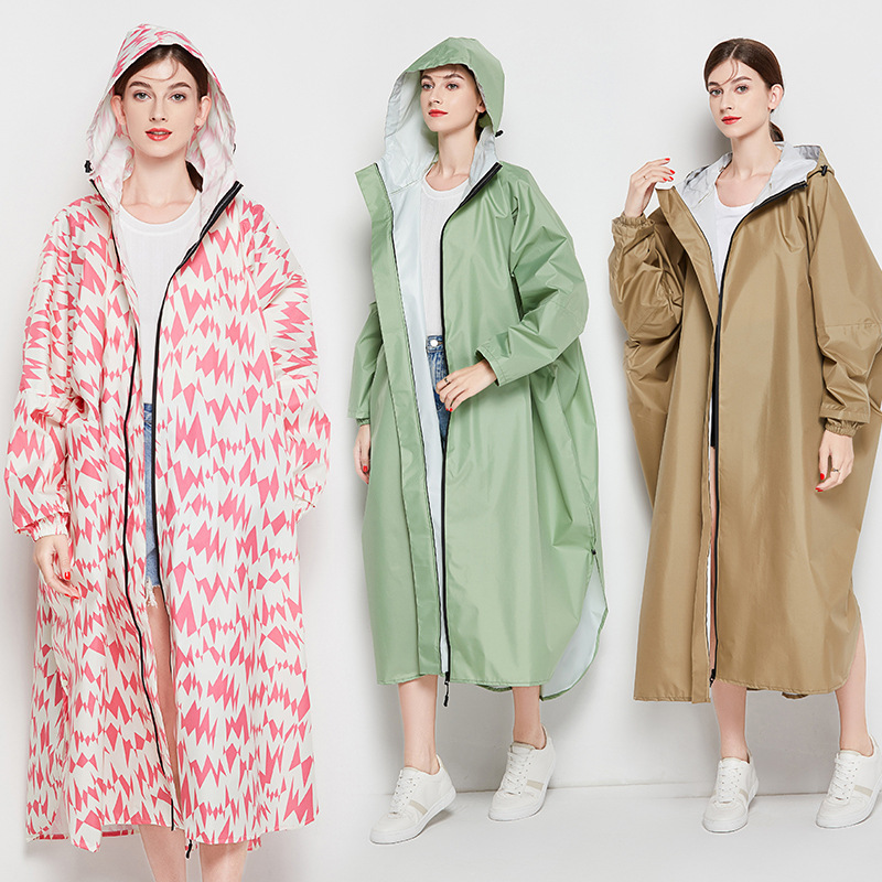 Japonés y coreano Taiwán moda adulto ciclismo impermeable al aire libre hombres y mujeres pareja engrosada Amazon poncho agente de comercio exterior