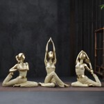 瑜伽人物摆件送朋友新人创意实用家居桌面客厅卧室瑜伽馆开业礼品