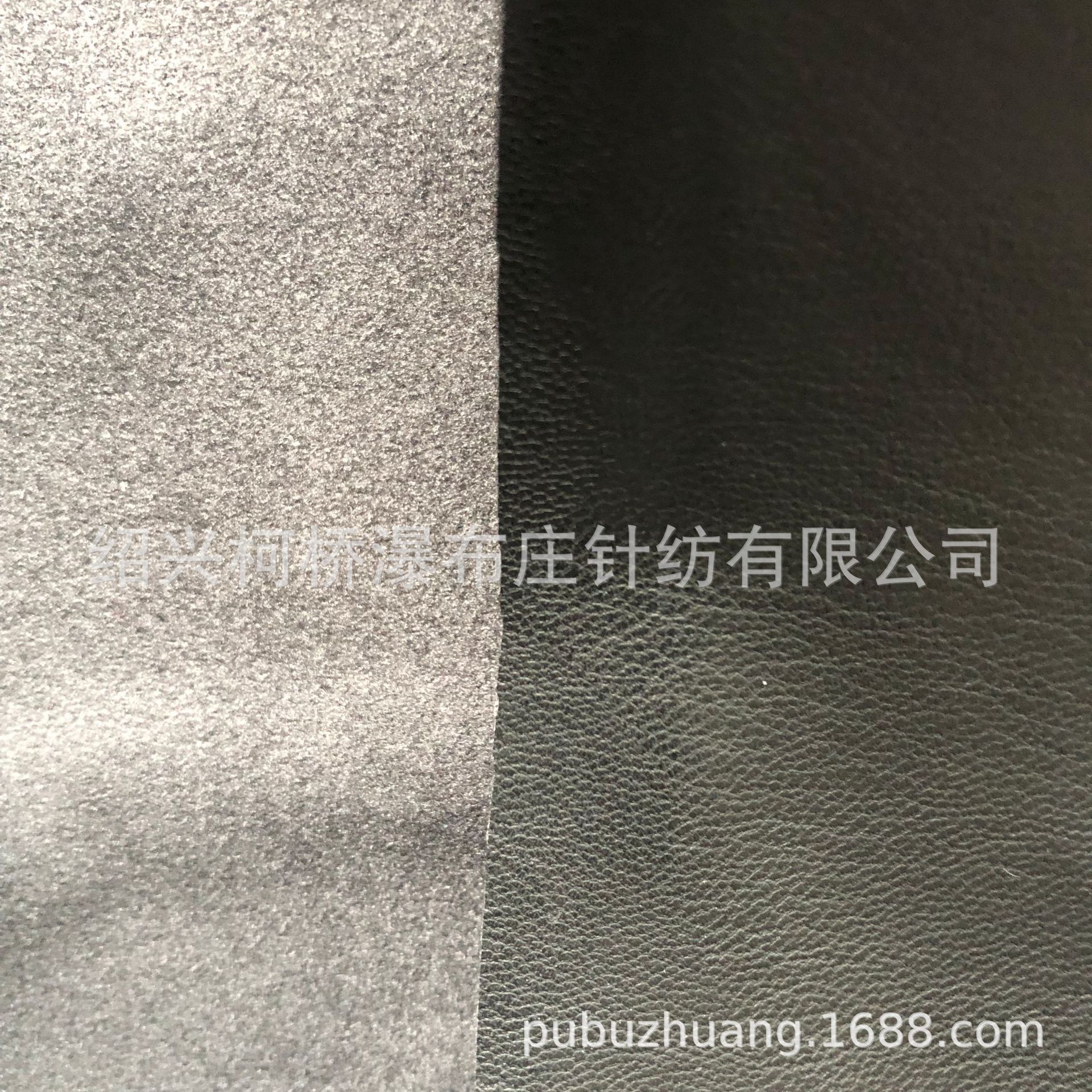 销售针织PU皮革面料 全涤绒布PU面料