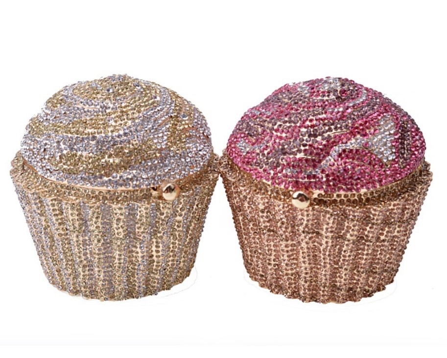 Selección estricta BL085 pastel de papel helado bolsas de diamante llenas de metal bolsas de banquete bolsas de mano de mujer