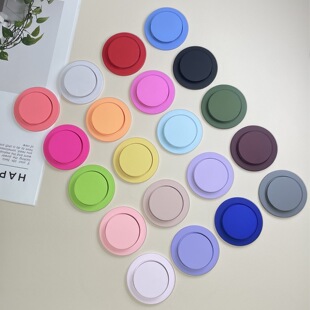 Simple Solid Color Macaron Strong Magnetic Airbag Mobile Phone Bracket Skin-feeling Retractable Desktop Lazy Magnetic Bracket