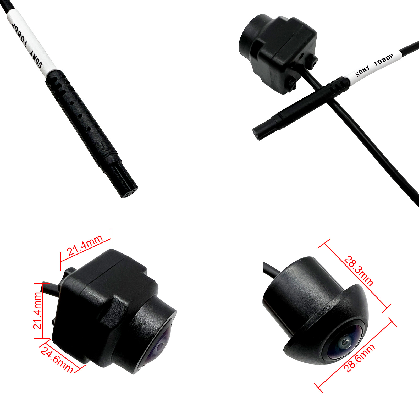 Universal 360° Panoramic Head HD Backup Camera Starlight Night Vision AHD Front/Rear View