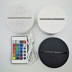 ソースメーカー3d小夜灯ベースusbタッチリモコン七彩電池充電クラックベースカラーボックス包装