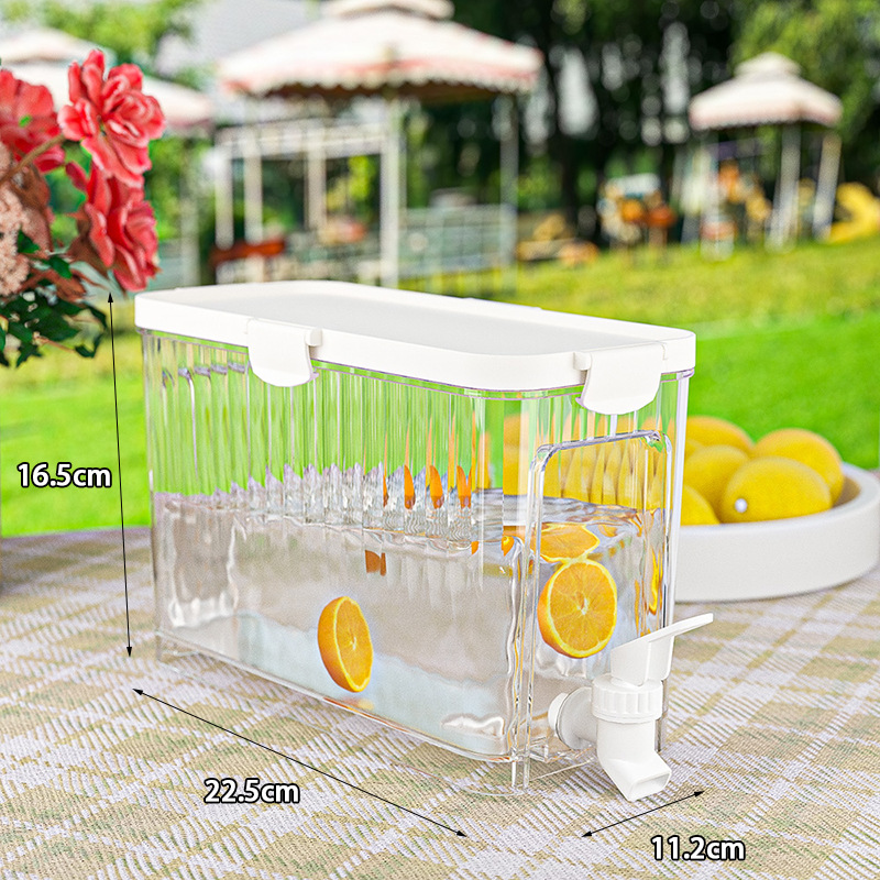 Cooling Jug with Faucet Household Refrigerator Fruit Cold Drink Tea Bucket High-end Large Capacity Boiled Water Juice Beverage Jug