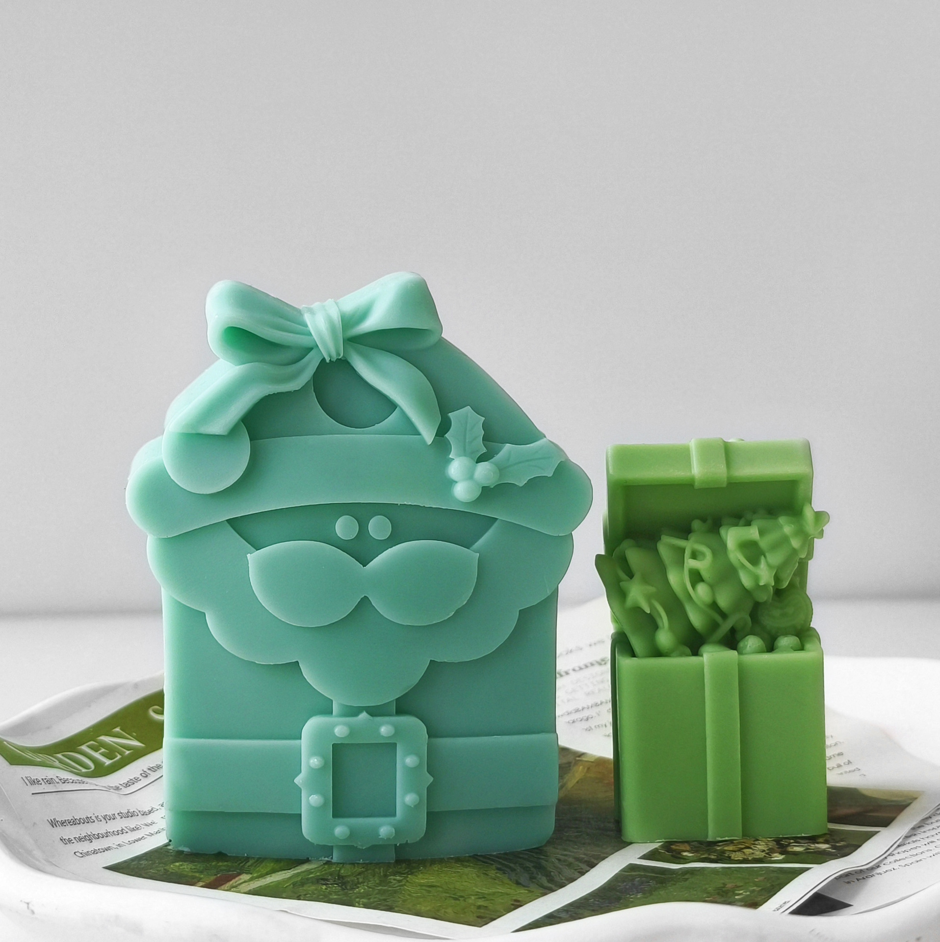 Nueva caja de regalos de Navidad decoración moldes de silicona DIY bolsas de regalos de Navidad moldes de silicona