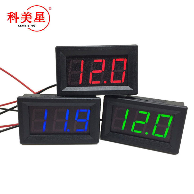 0.36寸二线直流电压表 DC4.5-30V 数显 两线数字电压表头反接保护