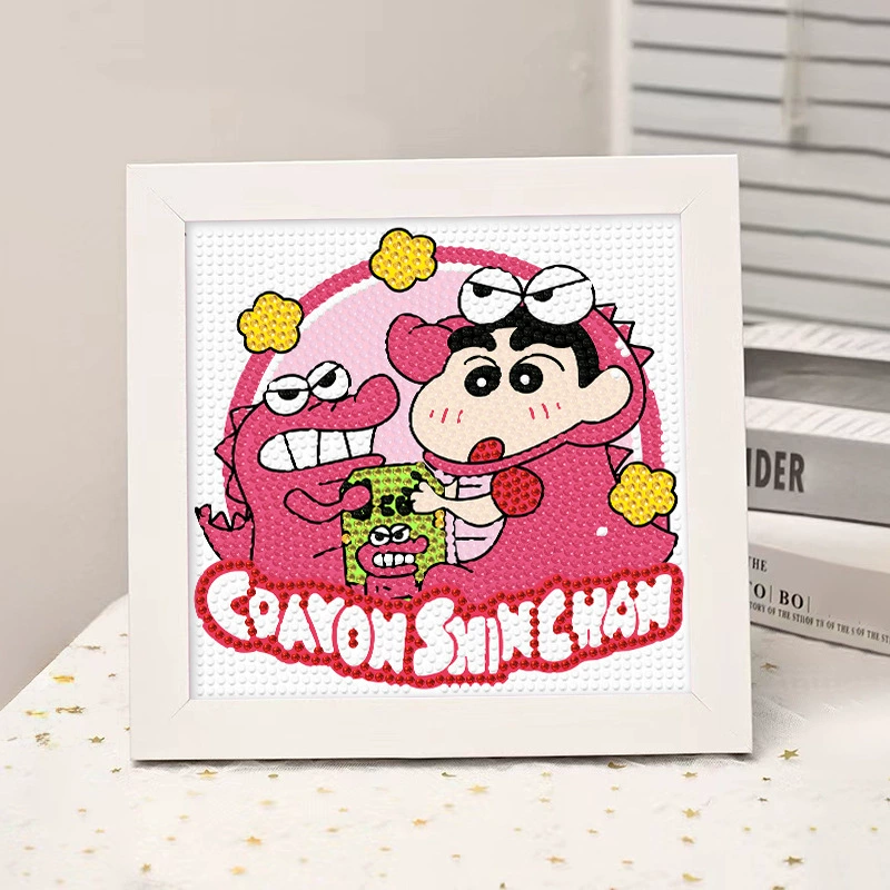 Даймонд-пейнтинг (Sanrio) Kuromi и смешанные мультфильмы, 17×17 см, полный страз DIY набор, детское рукоделие
