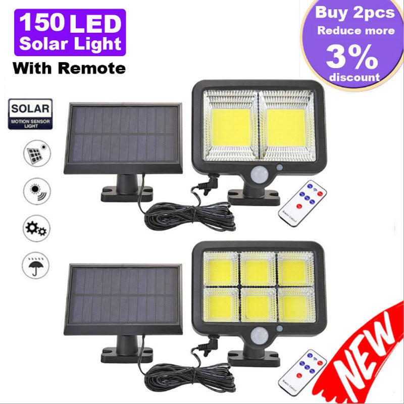 Lámpara de paisaje impermeable al aire libre lámpara de emergencia lámpara de calle solar COB lámpara de jardín lámpara de pared dividida inducción del cuerpo humano