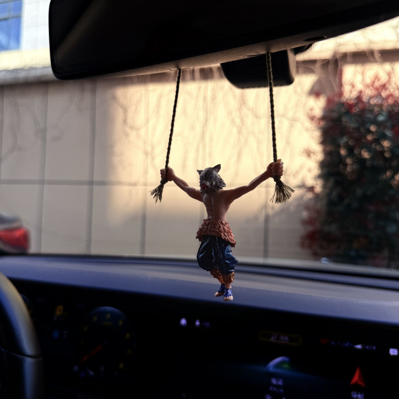 细狗伊之助路飞车挂汽车内饰后视镜挂件挂饰创意氛围车载批发包邮